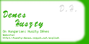 denes huszty business card